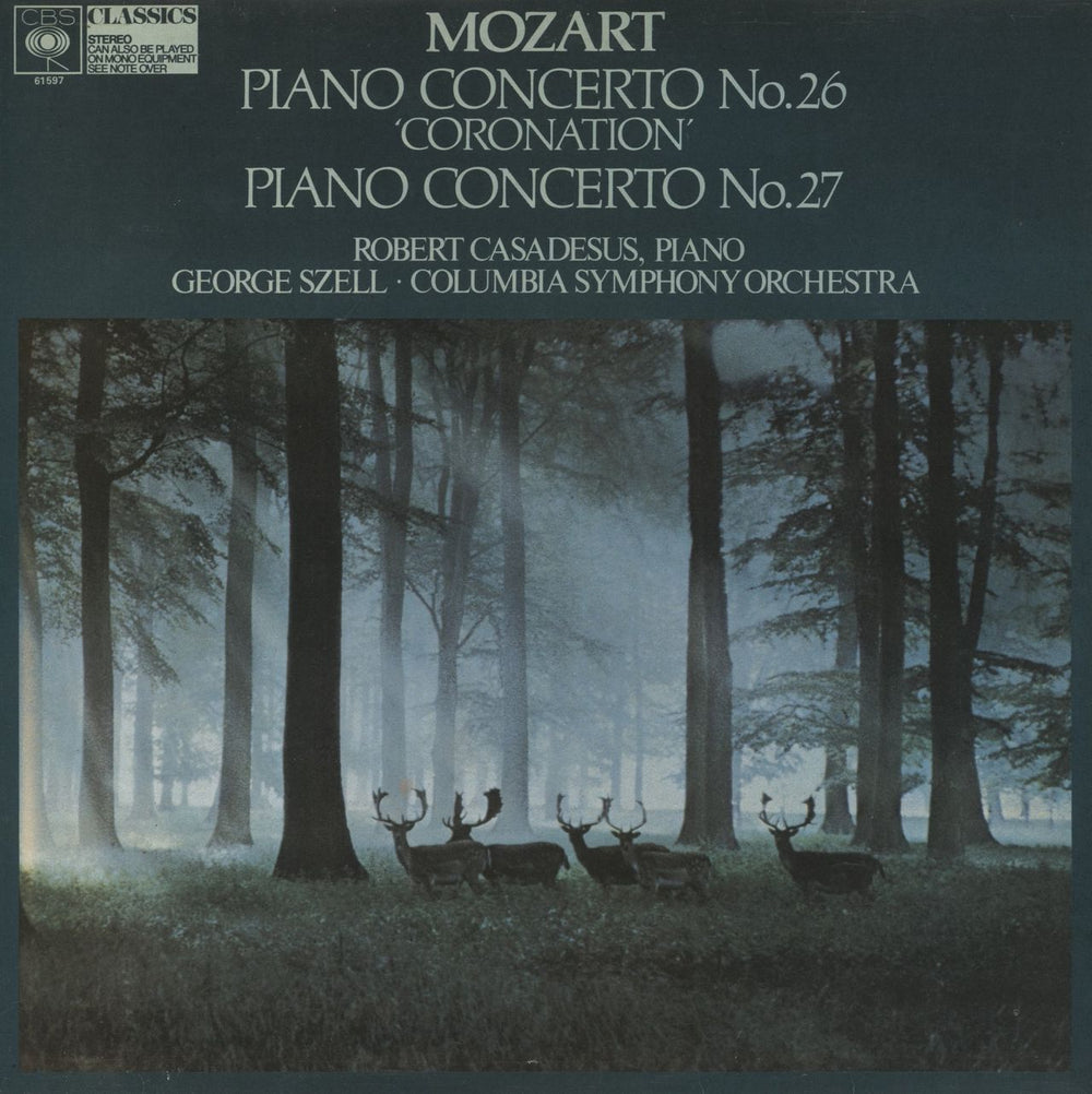 Wolfgang Amadeus Mozart Mozart: Piano Concerto No. 26 In D Major "Coronation", Piano Concerto No. 27 In B-Flat Major UK vinyl LP album (LP record) 61597