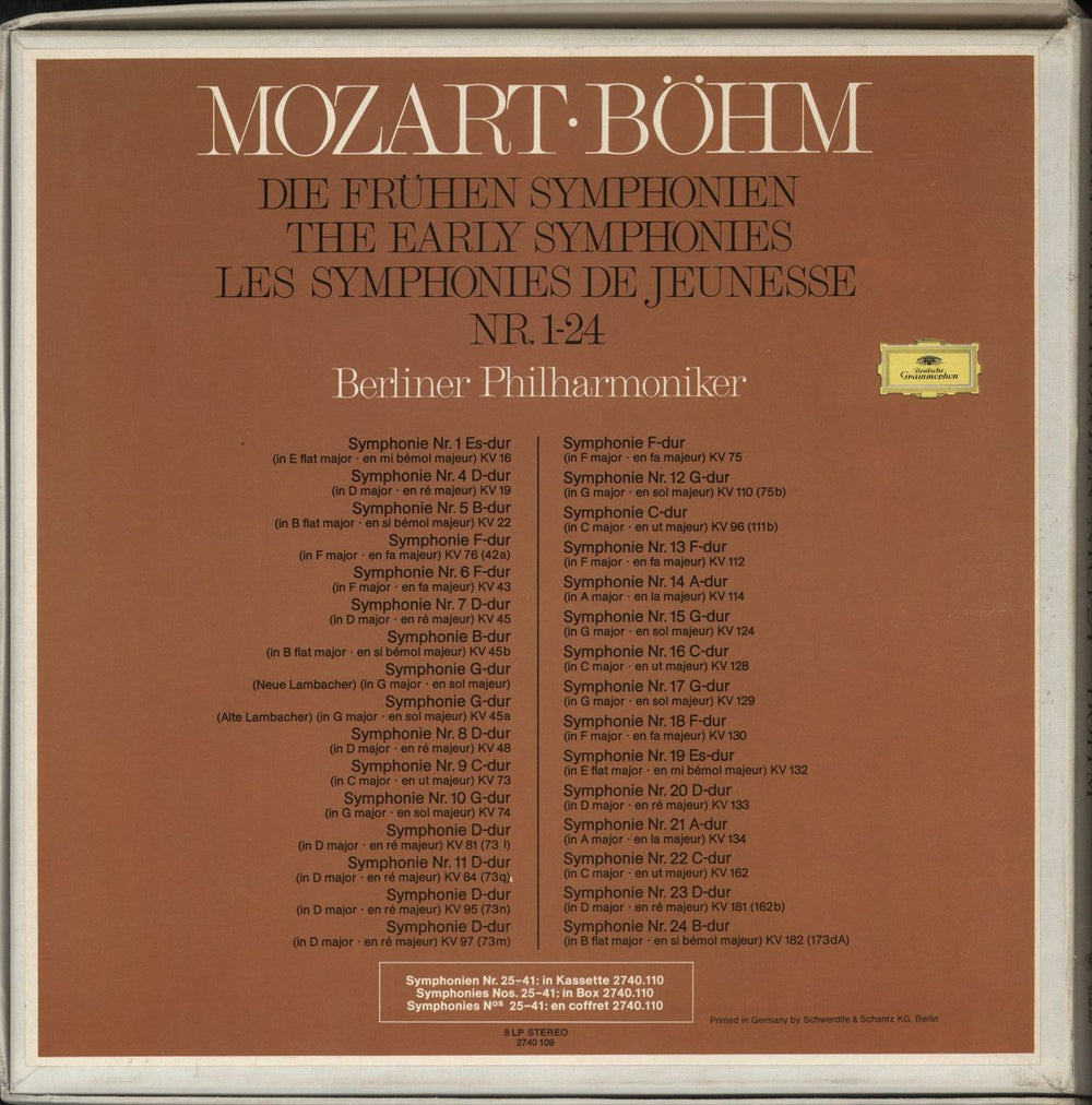Wolfgang Amadeus Mozart Mozart: The Early Symphonies Nos. 1-24 German Vinyl Box Set