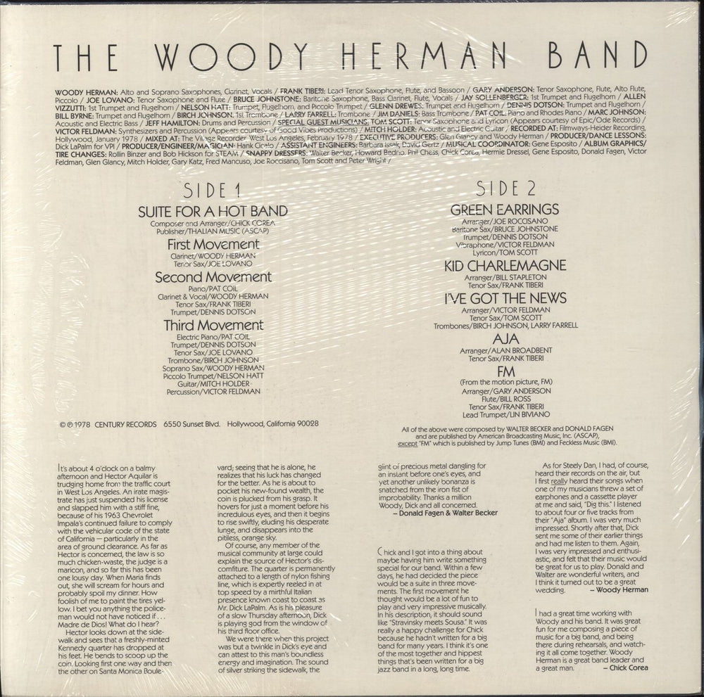 Woody Herman Chick, Donald, Walter & Woodrow US vinyl LP album (LP record)