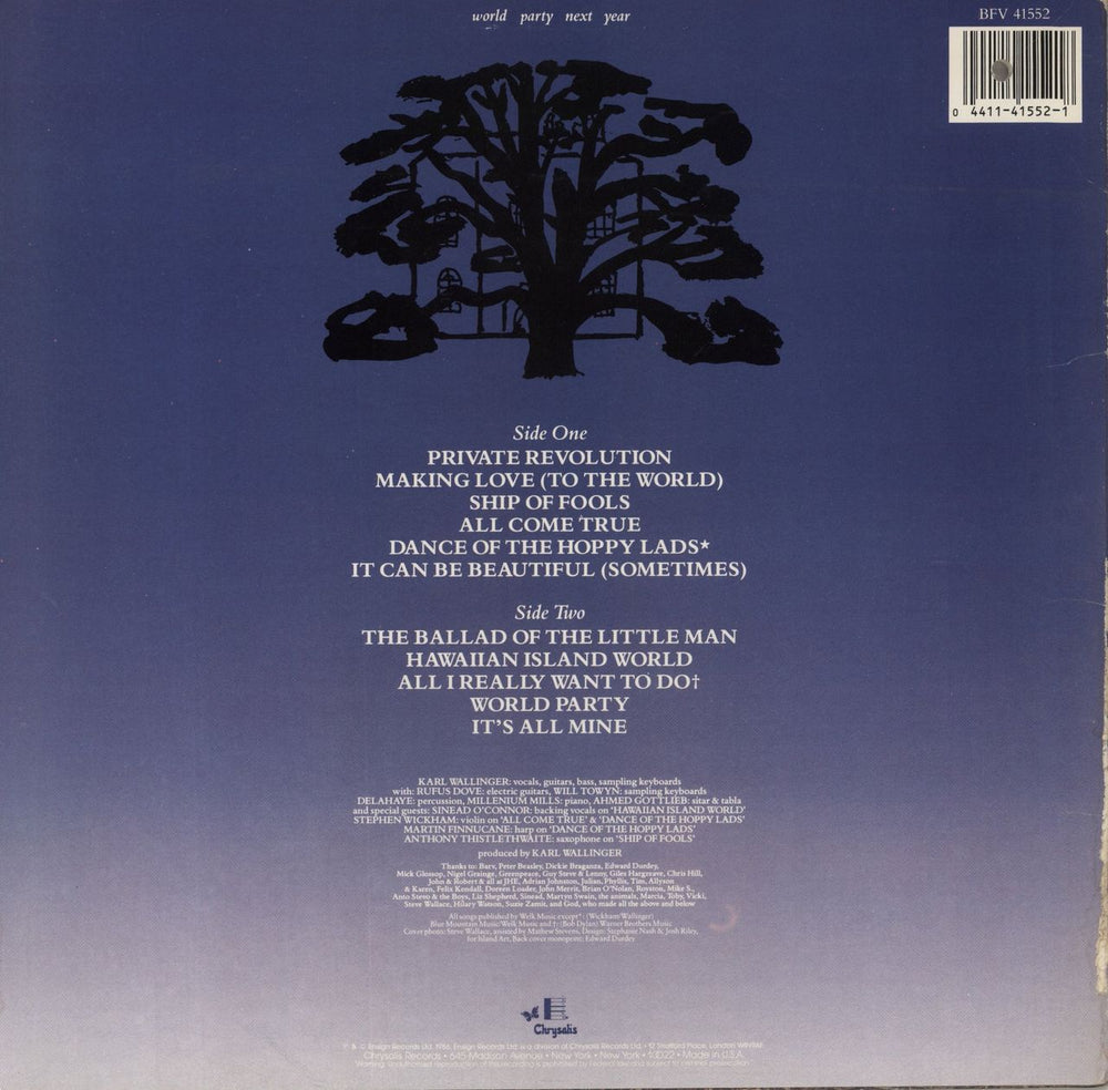 World Party Private Revolution US vinyl LP album (LP record) 044114155218