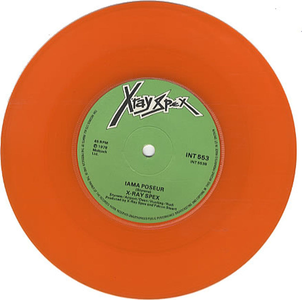 X-Ray Spex The Day The World Turned Day-Glo - Orange - EX UK 7" vinyl single (7 inch record / 45) X-R07TH335421