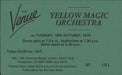 Yellow Magic Orchestra Yellow Magic Orechestra - Display Flat & Ticket Stub UK Promo display YMODIYE869062