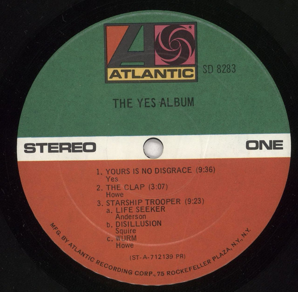Yes The Yes Album US vinyl LP album (LP record) YESLPTH728071