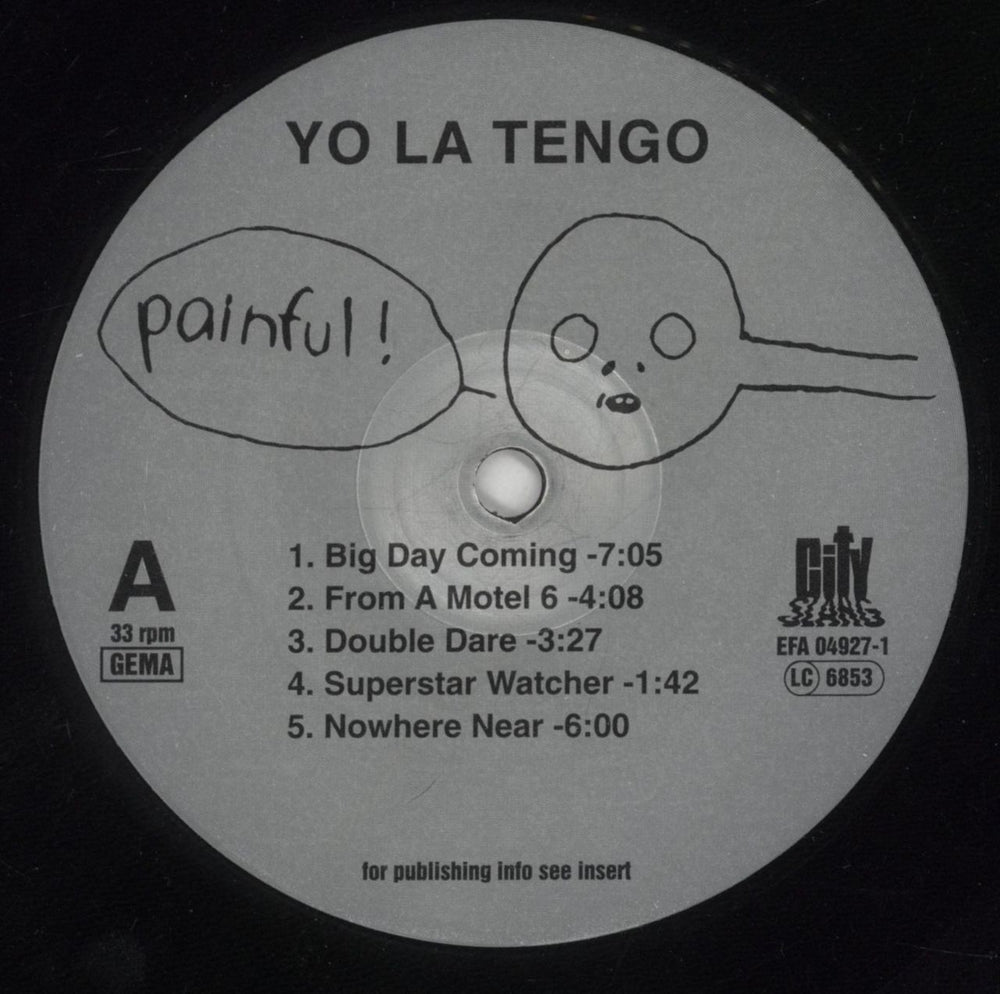 Yo La Tengo Painful German vinyl LP album (LP record) YLGLPPA853054