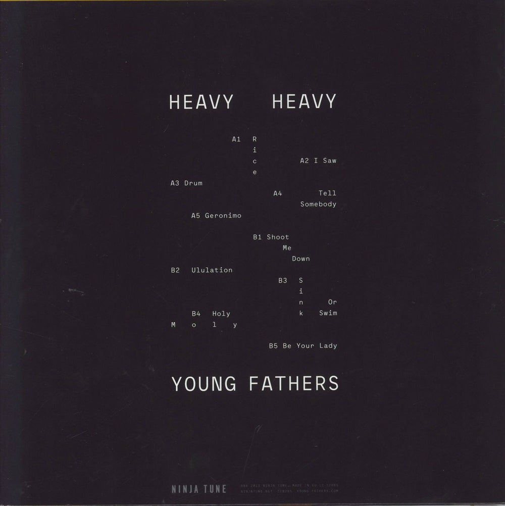 Young Fathers Heavy Heavy - 140 Gram Black Vinyl + Poster UK vinyl LP album (LP record) 5054429171600