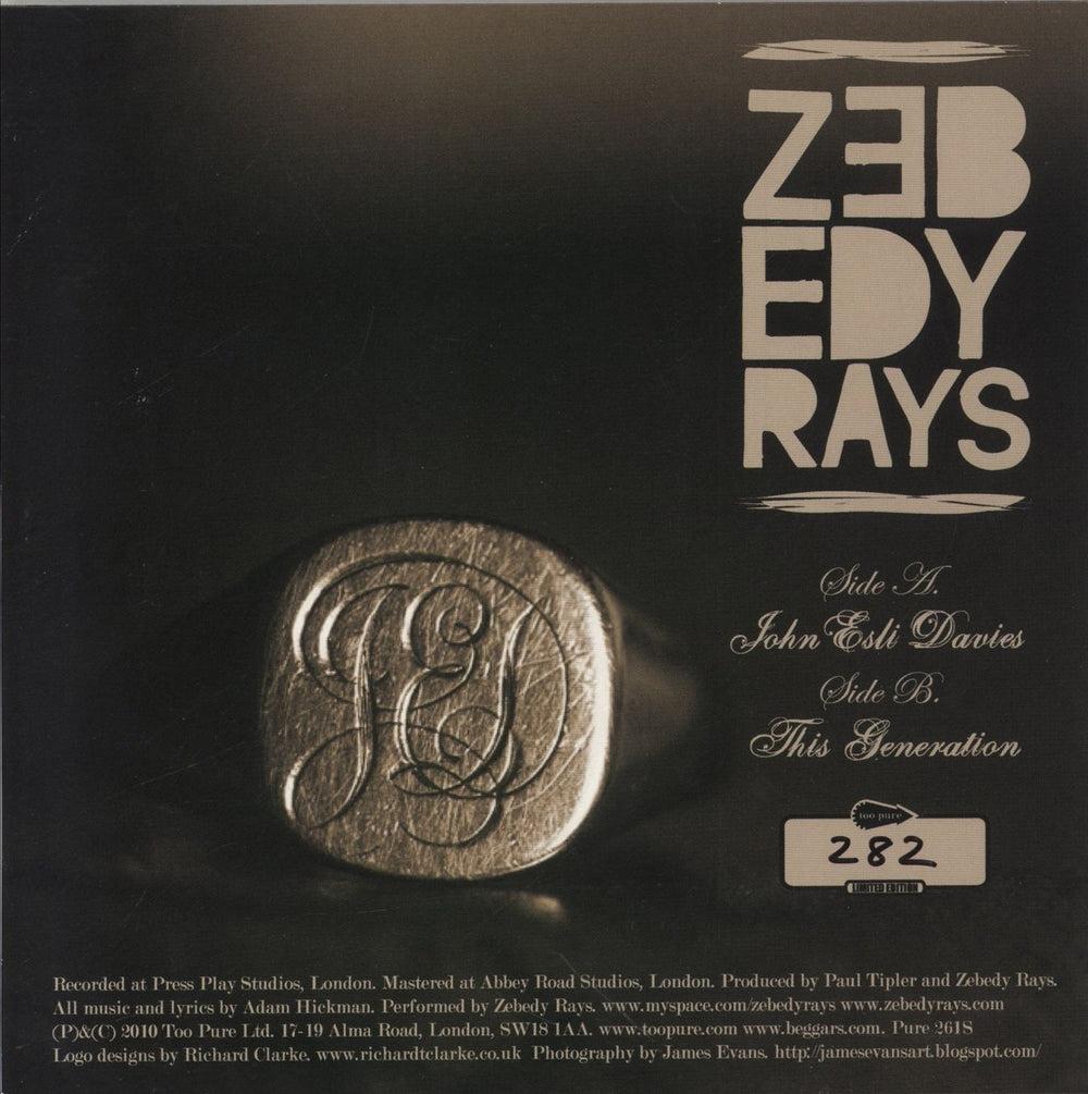 Zebedy Rays John Esli Davies UK 7" vinyl single (7 inch record / 45)
