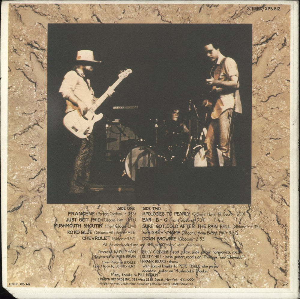 ZZ Top Rio Grande Mud US vinyl LP album (LP record)