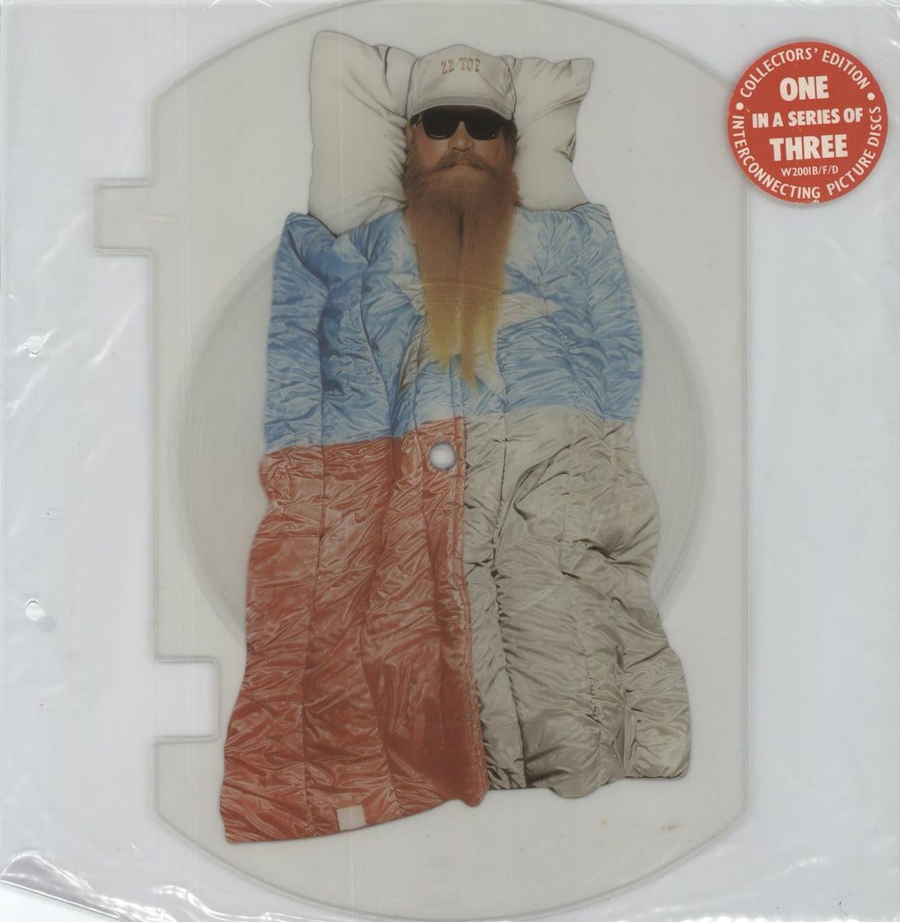 ZZ Top Sleeping Bag - Complete Set Of Interlocking Shapes UK shaped picture disc (picture disc vinyl record) W2001DP/BP/FP