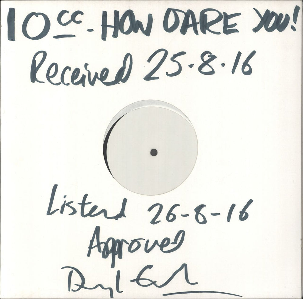 10cc How Dare You! - Test Pressing UK vinyl LP album (LP record) 5705482