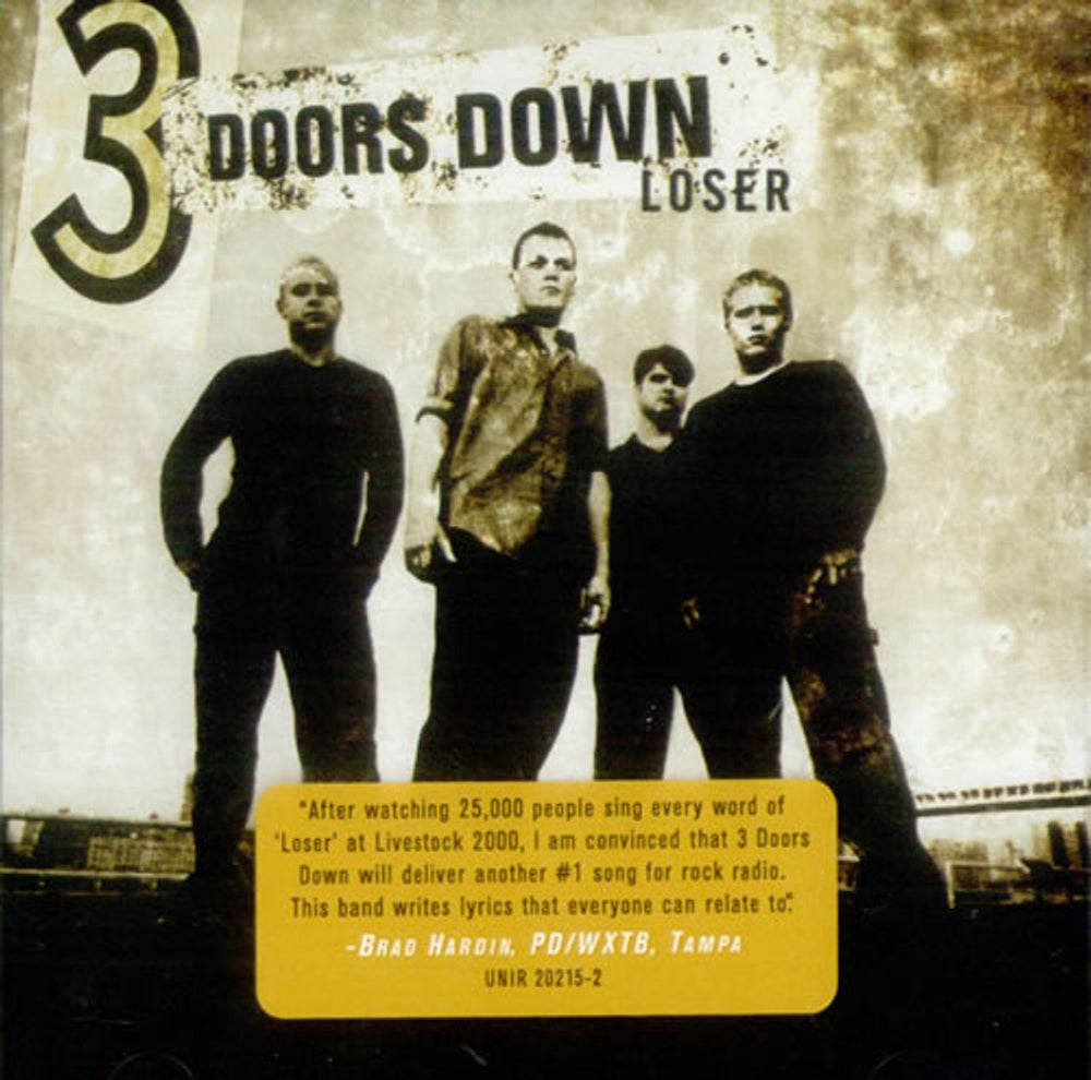 3 Doors Down Loser US Promo CD single (CD5 / 5") UNIR-20215