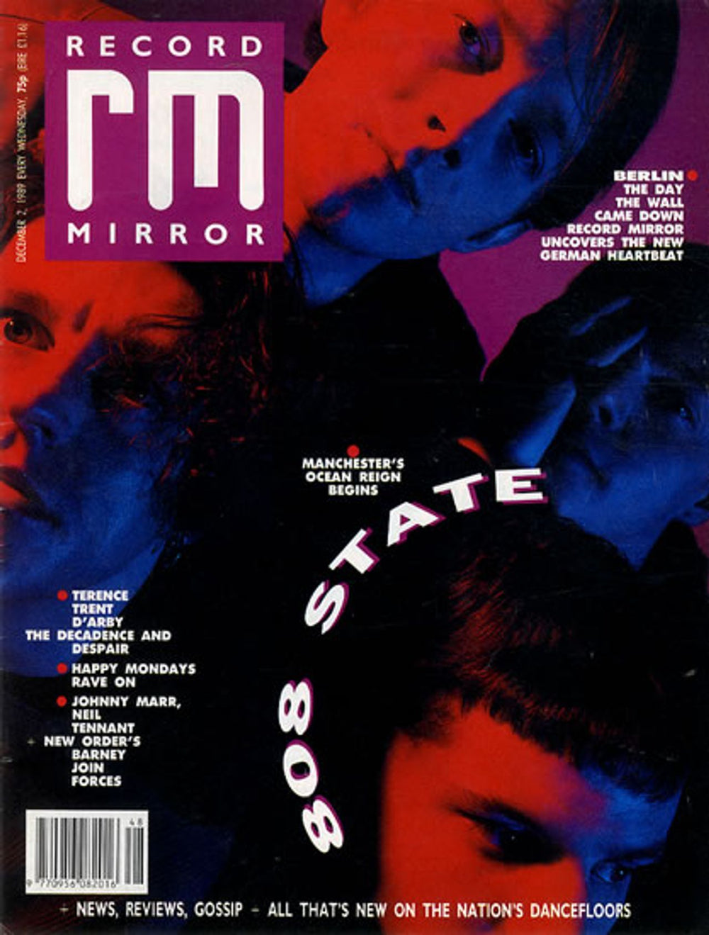 808 State Record Mirror UK magazine 2 DECEMBER 1989