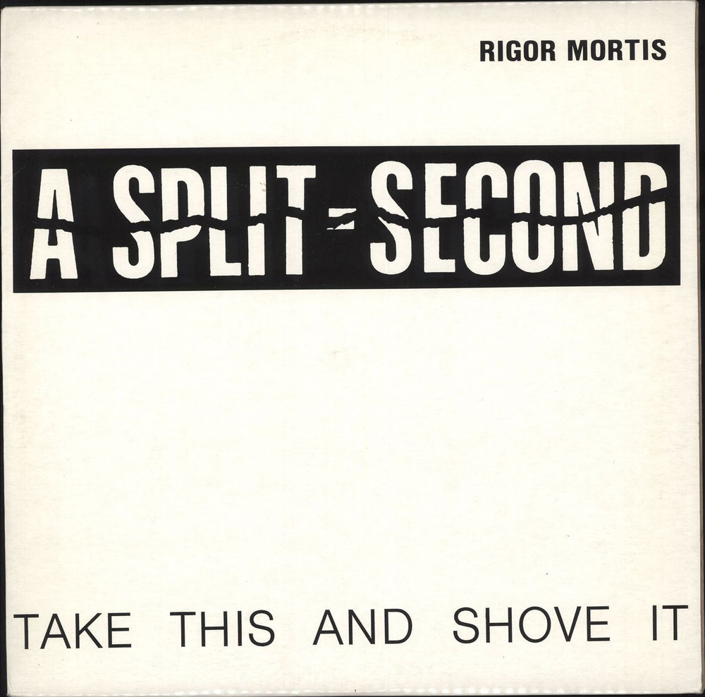 A Split-Second Rigor Mortis Belgian 12" vinyl single (12 inch record / Maxi-single) ANTLER061