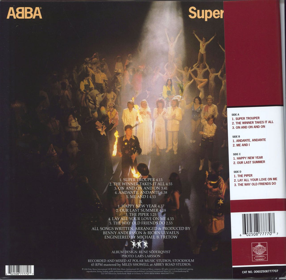 Abba Super Trouper  [Half-Speed Master] - 180gm Vinyl UK 2-LP vinyl record set (Double LP Album) 602508777707