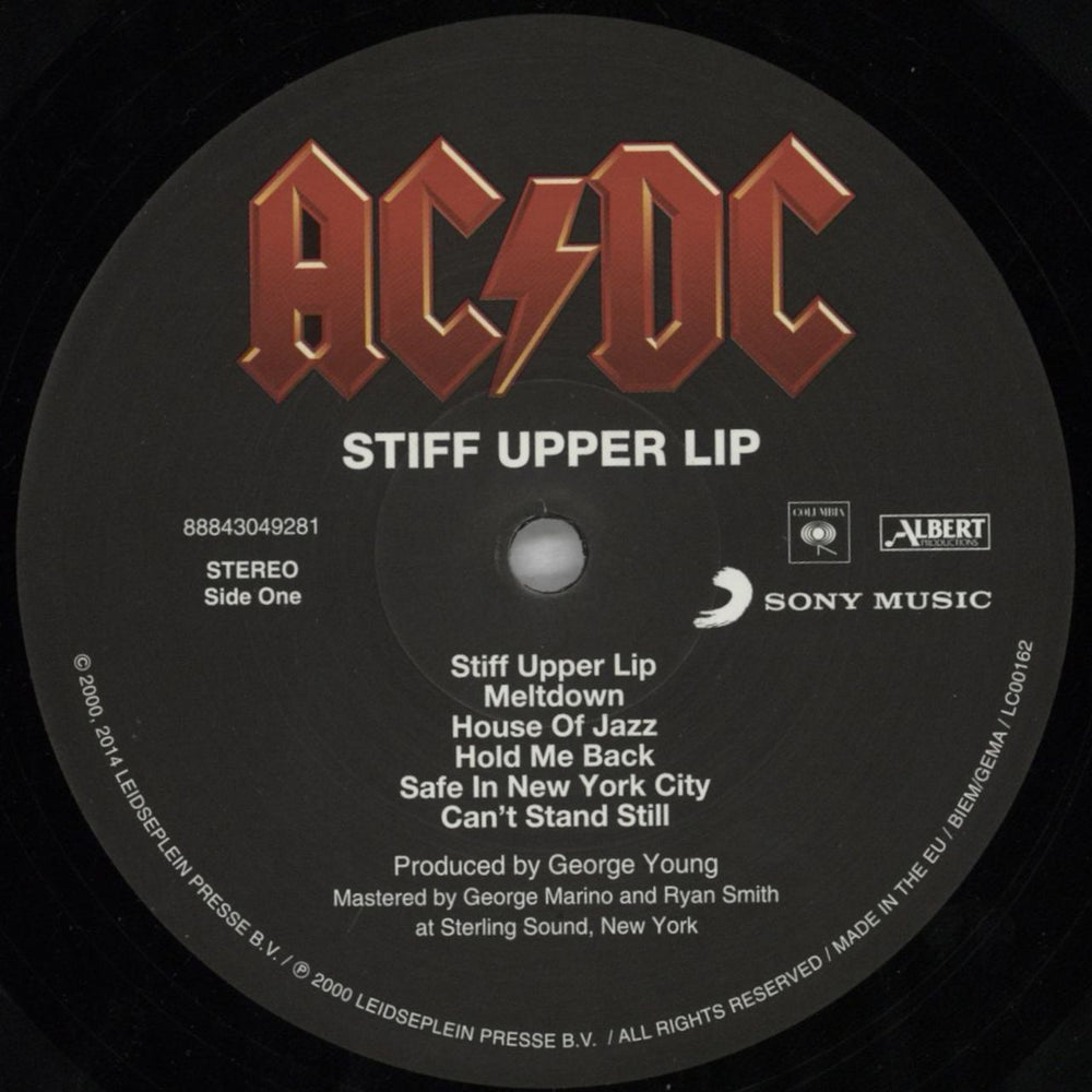 AC/DC Stiff Upper Lip UK vinyl LP album (LP record) ACDLPST826201