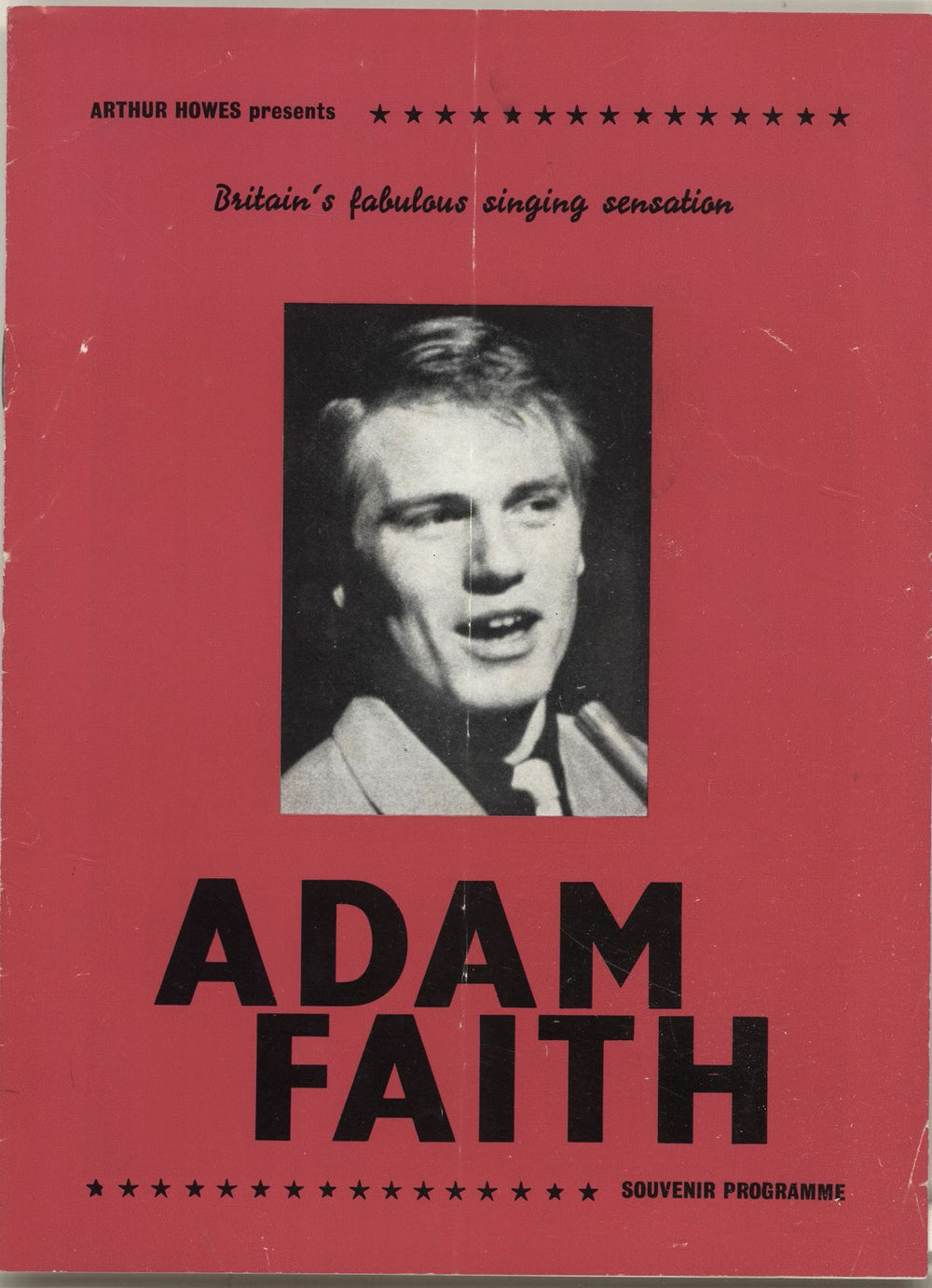 Adam Faith Adam Faith UK tour programme TOUR PROGRAMME