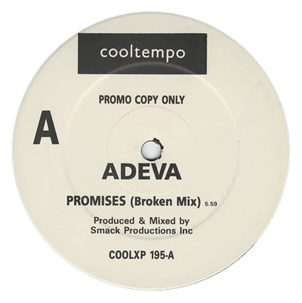 Adeva Promises UK Promo 12" vinyl single (12 inch record / Maxi-single) COOLXP195