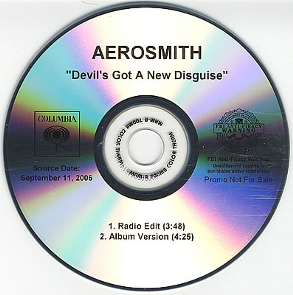 Aerosmith Devil's Got A New Disguise US Promo CD-R acetate CD-R ACETATE