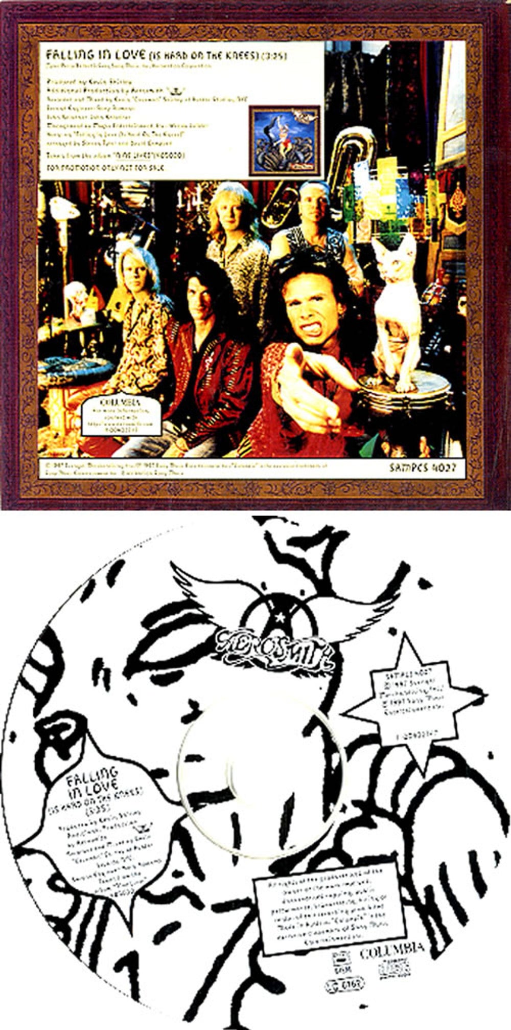 Aerosmith Falling In Love UK Promo CD single (CD5 / 5") AERC5FA88438