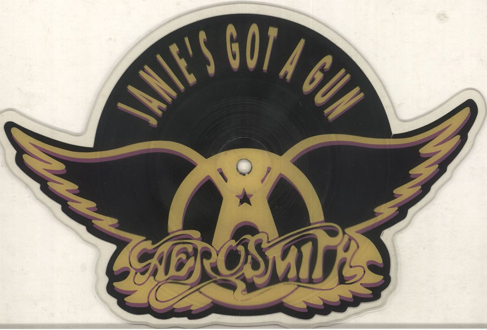 Aerosmith Janie's Got A Gun UK shaped picture disc (picture disc vinyl record) GEF68P