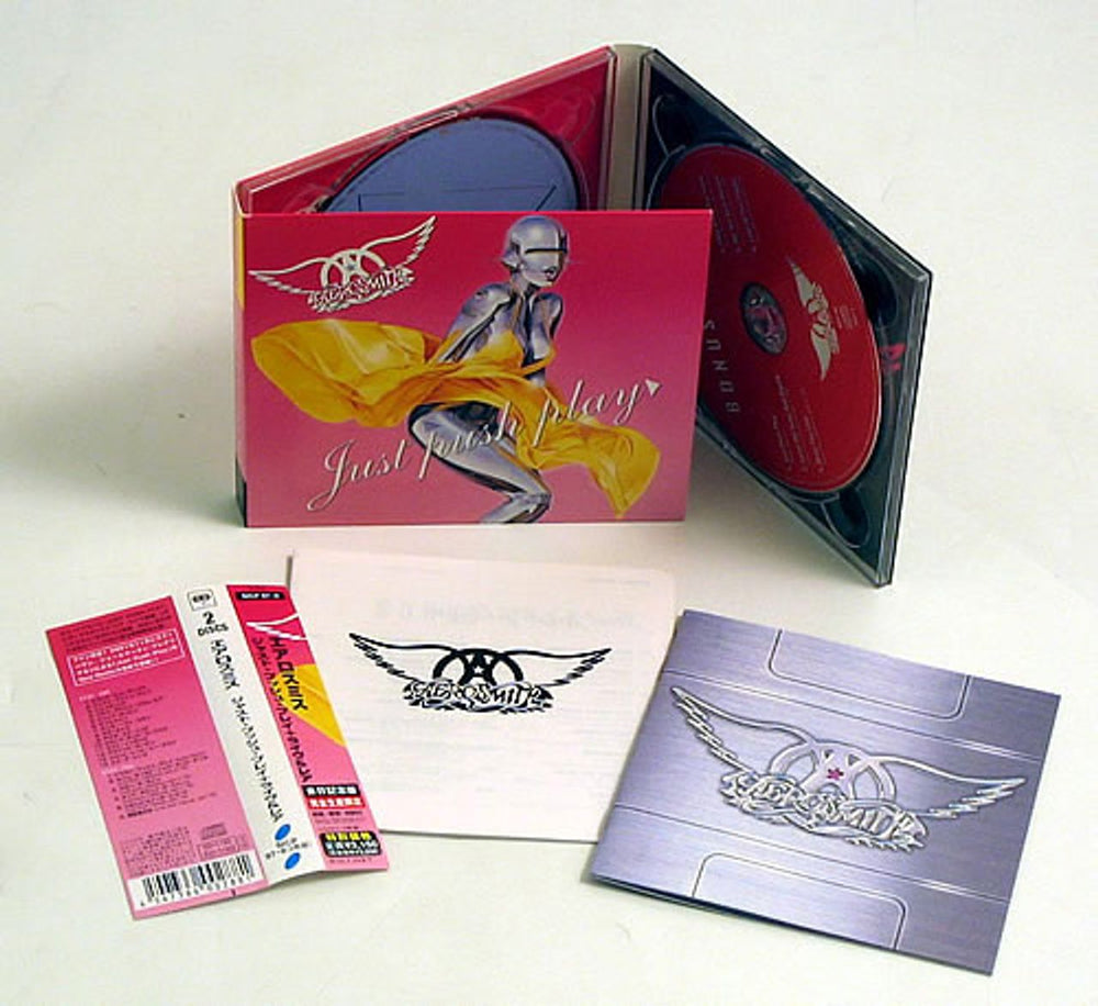 Aerosmith Just Push Play Japanese Promo 2 CD album set (Double CD) SICP87/8