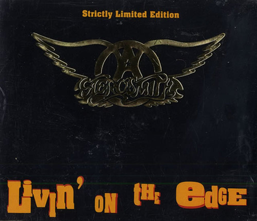 Aerosmith Livin' On The Edge - Gold Embossed Case UK CD single (CD5 / 5") GFSXD35