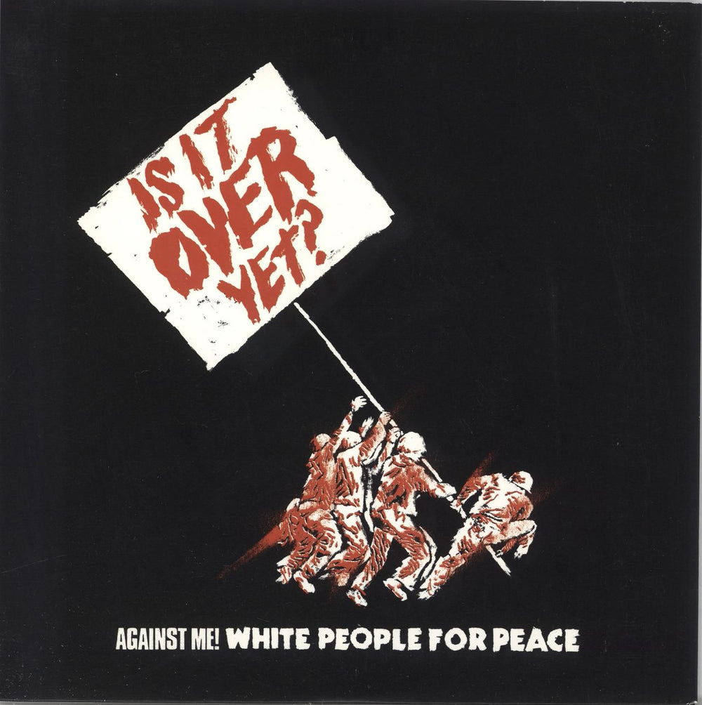 Against Me! White People For Peace - White Vinyl UK 7" vinyl single (7 inch record / 45) W767