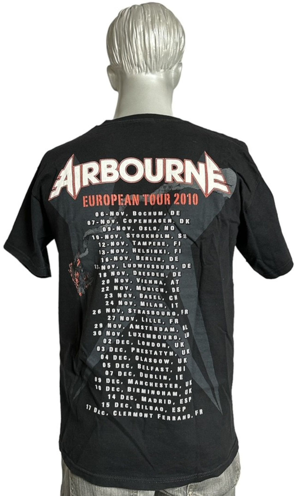 Airbourne European Tour 2010 - Large UK t-shirt