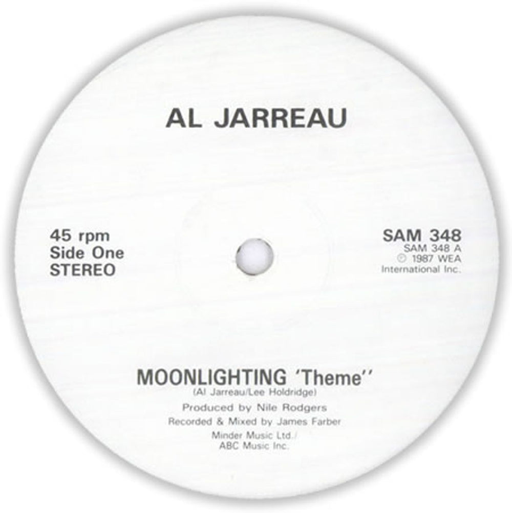 Al Jarreau Moonlighting UK Promo 12" vinyl single (12 inch record / Maxi-single) SAM348