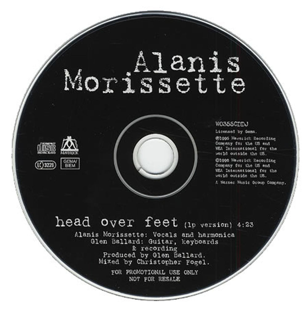 Alanis Morissette Head Over Feet UK Promo CD single (CD5 / 5") W0355CDDJ