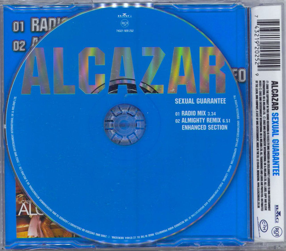 Alcazar Sexual Guarantee UK CD single (CD5 / 5") ALZC5SE209205