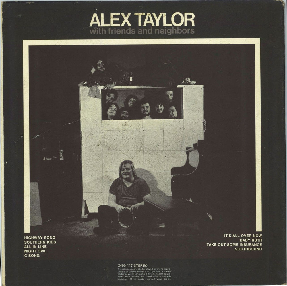 Alex Taylor With Friends And Neighbours UK vinyl LP album (LP record)