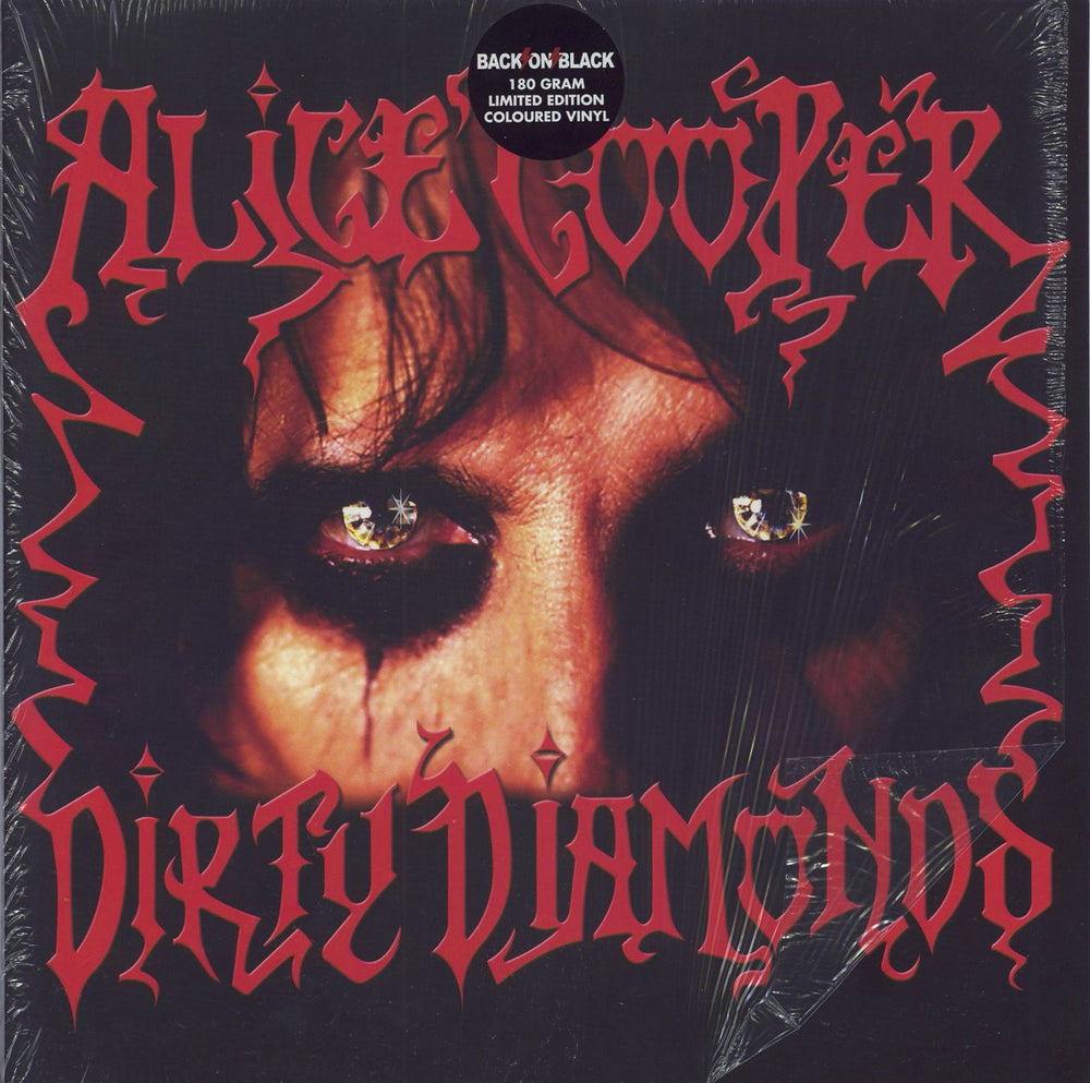 Alice Cooper Dirty Diamonds - 180GM Transparent Red Vinyl - Shrink UK vinyl LP album (LP record) RCV060LP