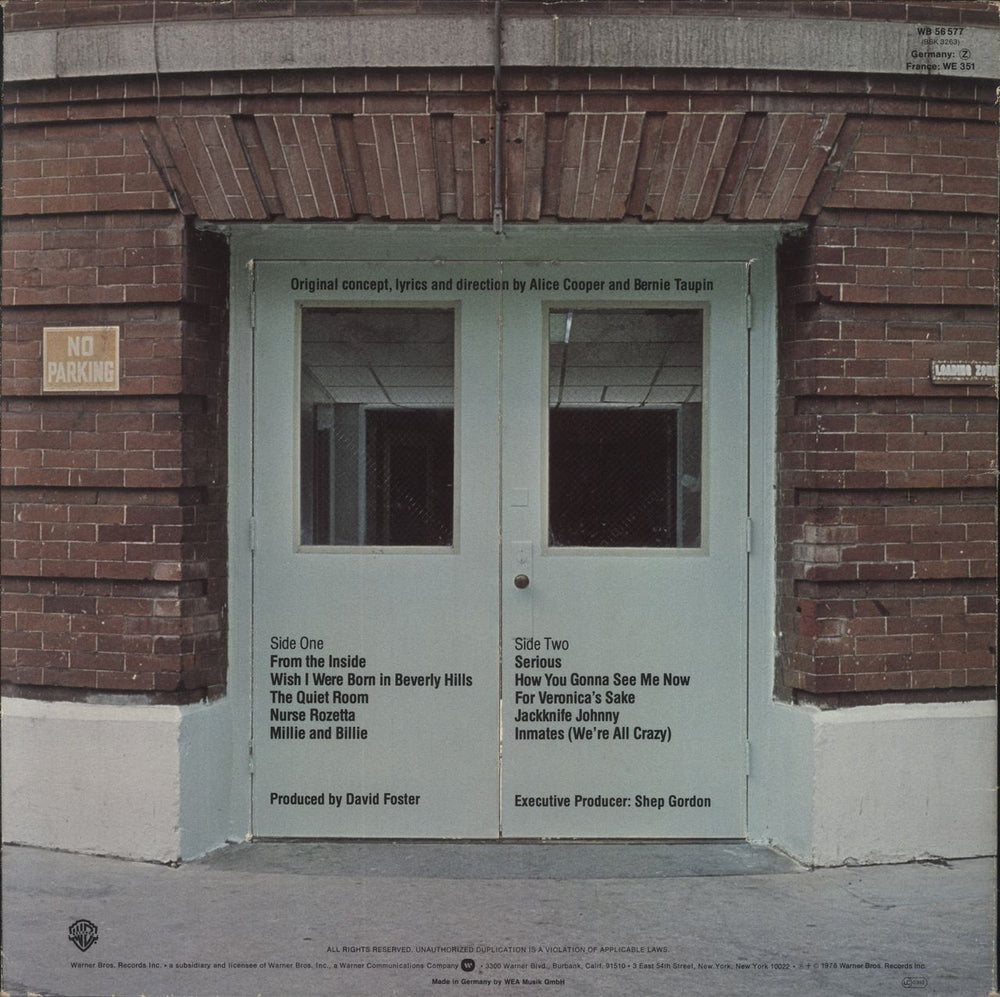 Alice Cooper From The Inside - Stickered German vinyl LP album (LP record)