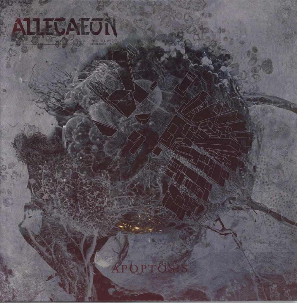 Allegaeon Apoptosis - Grey w/ Oxblood Splatter Vinyl German 2-LP vinyl record set (Double LP Album) 3984-15612-1