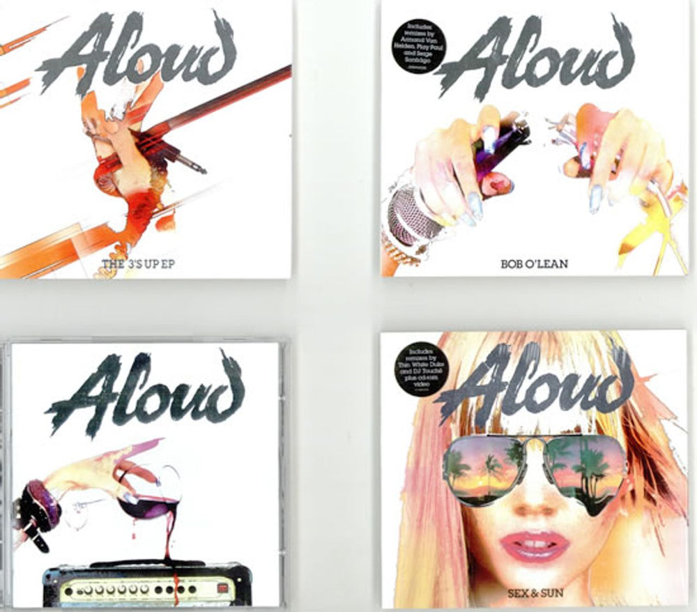 Aloud Aloud - Album With Set Of 3 Singles UK 4-CD album set OPEN01CD/01/02/04CDS