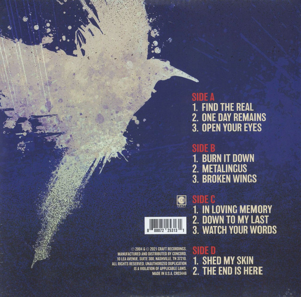 Alter Bridge One Day Remains - 180gm Red Vinyl - Sealed US 2-LP vinyl record set (Double LP Album) 888072253131