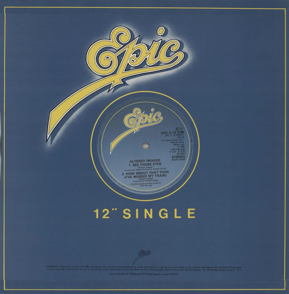 Altered Images See Those Eyes UK 12" vinyl single (12 inch record / Maxi-single)