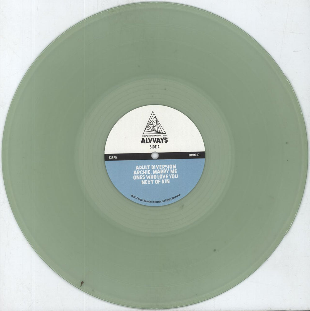 Alvvays Alvvays - Pale Green Vinyl Canadian vinyl LP album (LP record) I80LPAL815178