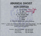 Amanda Ghost WCM Sampler - Ghost Stories US CD-R acetate CD-R ACETATE