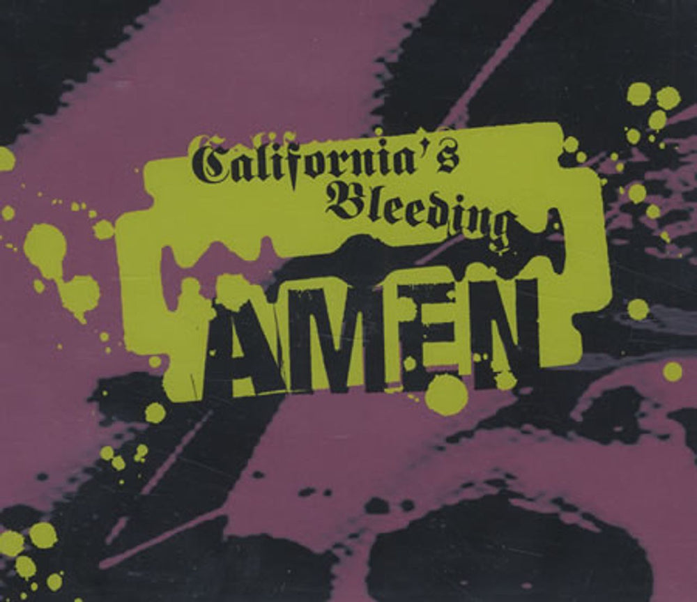 Amen California's Bleeding European Promo CD single (CD5 / 5") SAMPCS134451
