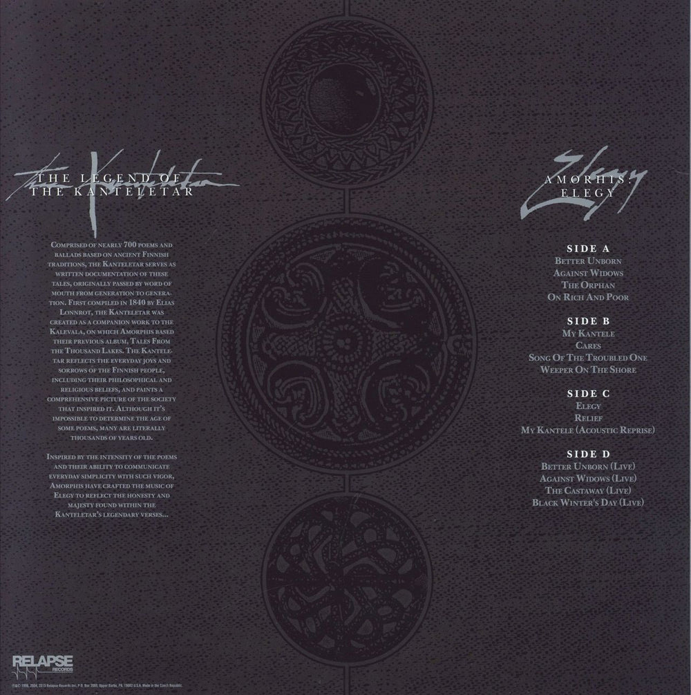 Amorphis Elegy - Blue & White Vinyl US 2-LP vinyl record set (Double LP Album) 781676498611