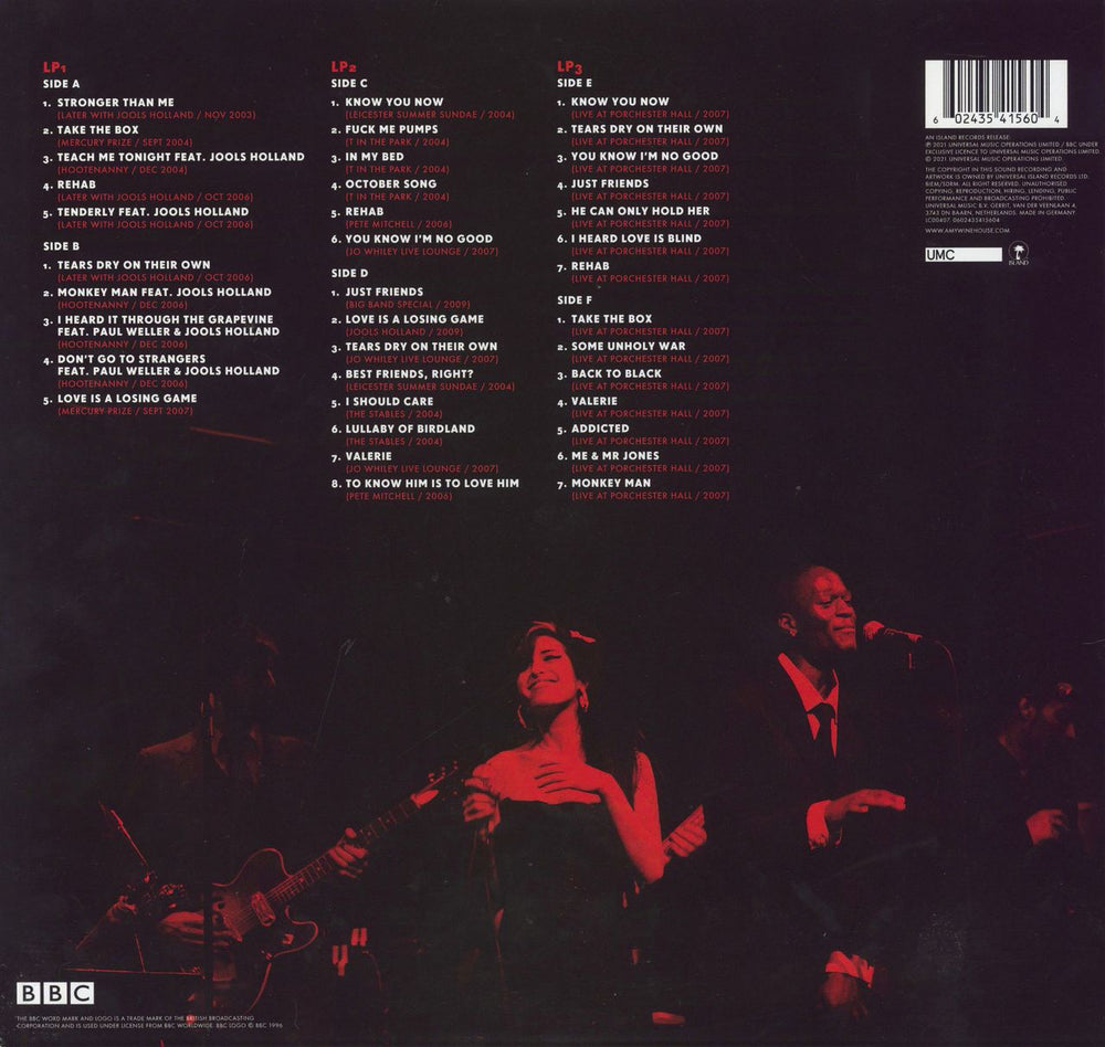 Amy Winehouse At The BBC UK 3-LP vinyl record set (Triple LP Album) 602435415604