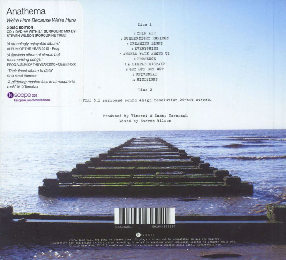 Anathema We're Here Because We're Here UK 2-CD single set (Double CD single) 802644825120