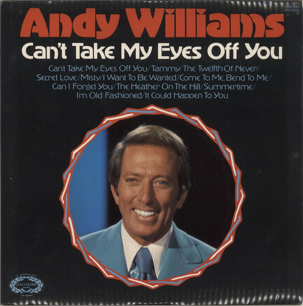 Andy Williams Can't Take My Eyes Off You UK vinyl LP album (LP record) SHM893