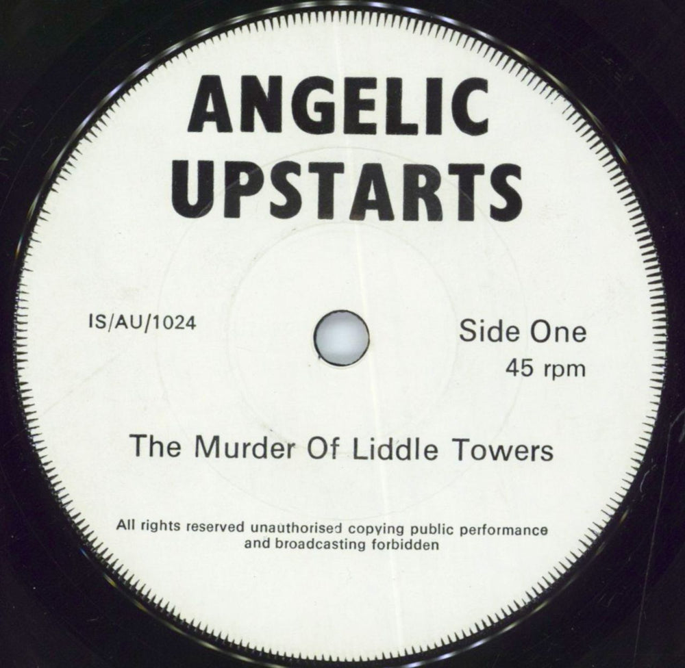 Angelic Upstarts The Murder Of Liddle Towers UK 7" vinyl single (7 inch record / 45) AUP07TH699223