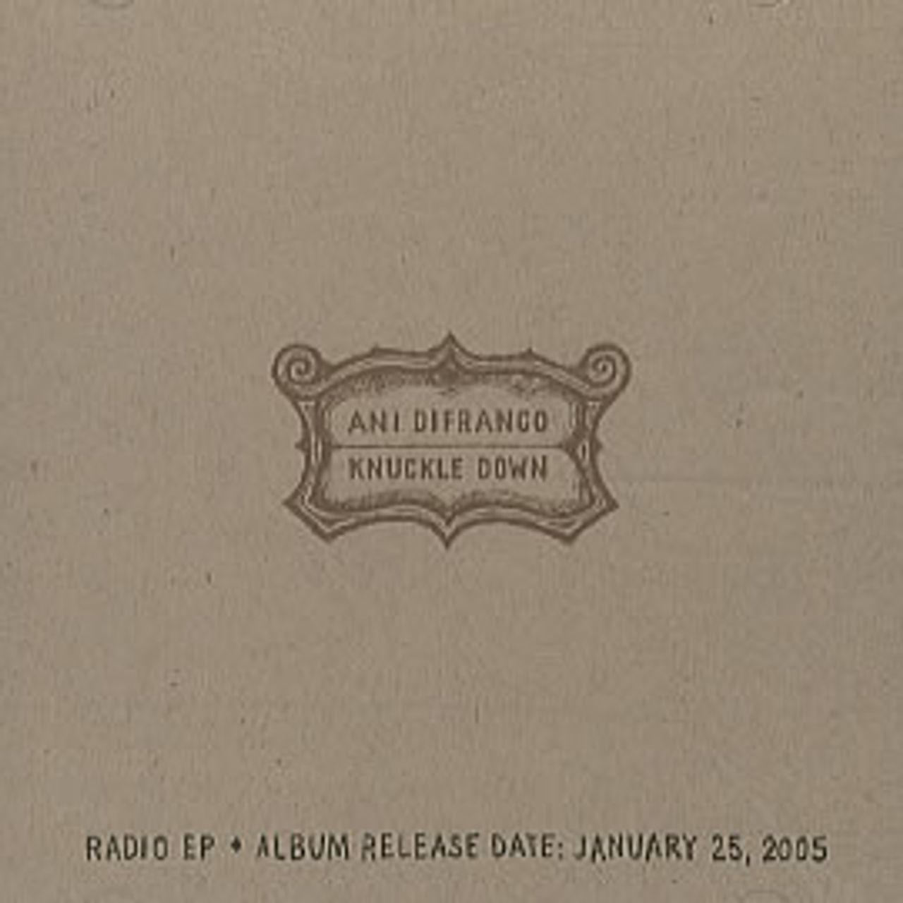 Ani Difranco Music From Knuckle Down - Radio EP US Promo CD single —  RareVinyl.com