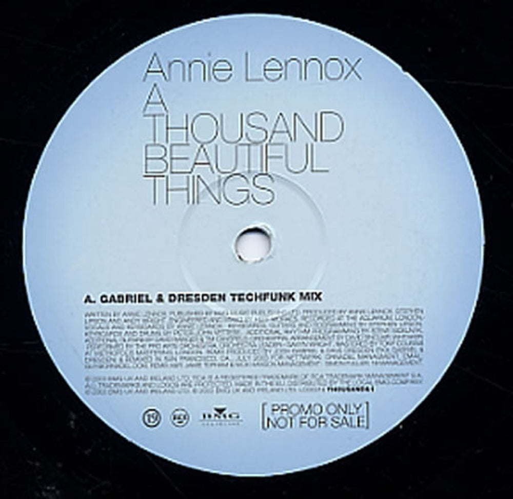 Annie Lennox A Thousand Beautiful Things UK Promo 12" vinyl single (12 inch record / Maxi-single) THOUSAND&1