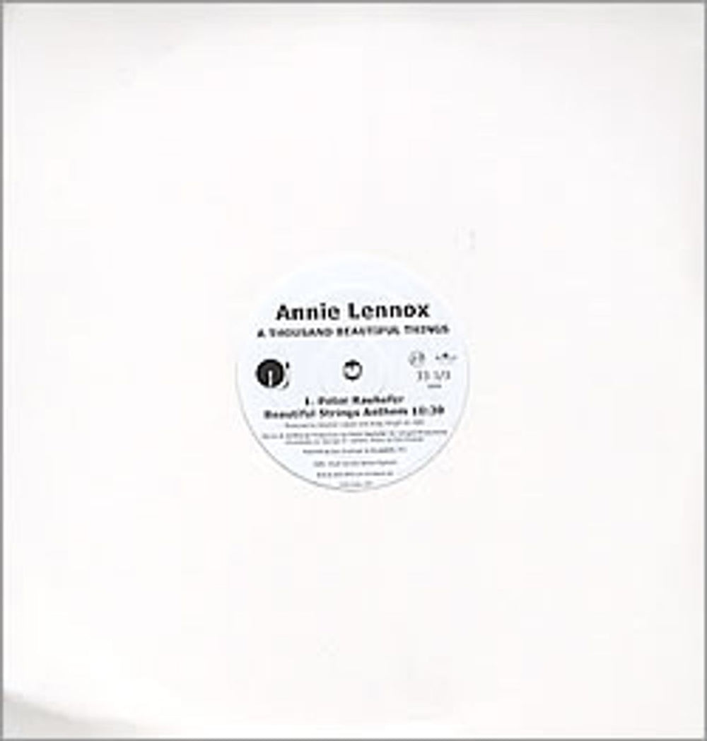 Annie Lennox A Thousand Beautiful Things US Promo 12" vinyl single (12 inch record / Maxi-single) J1PV-57395-1