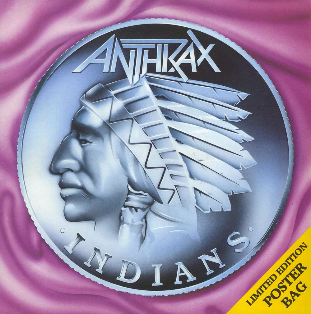 Anthrax Indians - Poster Sleeve UK 12" vinyl single (12 inch record / Maxi-single) 12IS325