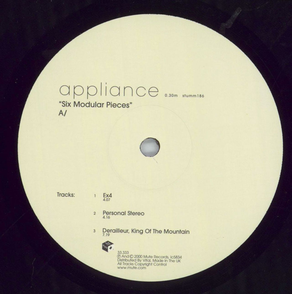 Appliance Six Modular Pieces - Promo stickered UK vinyl LP album (LP record) PPNLPSI817463